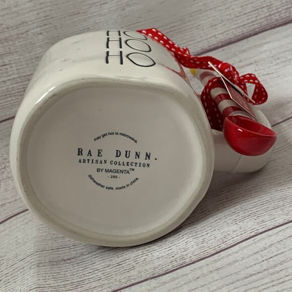 Rae Dunn North Pole Christmas Coffee Mug with Pole Spoon Ho Ho Ho Snowflake - Picture 8 of 13